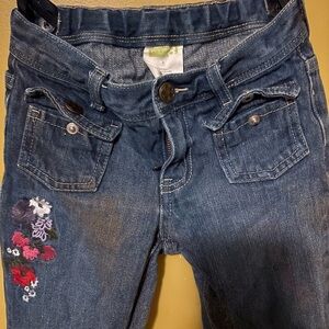 Bold Crazy8 Kids Denim Jeans With Floral Embroidery